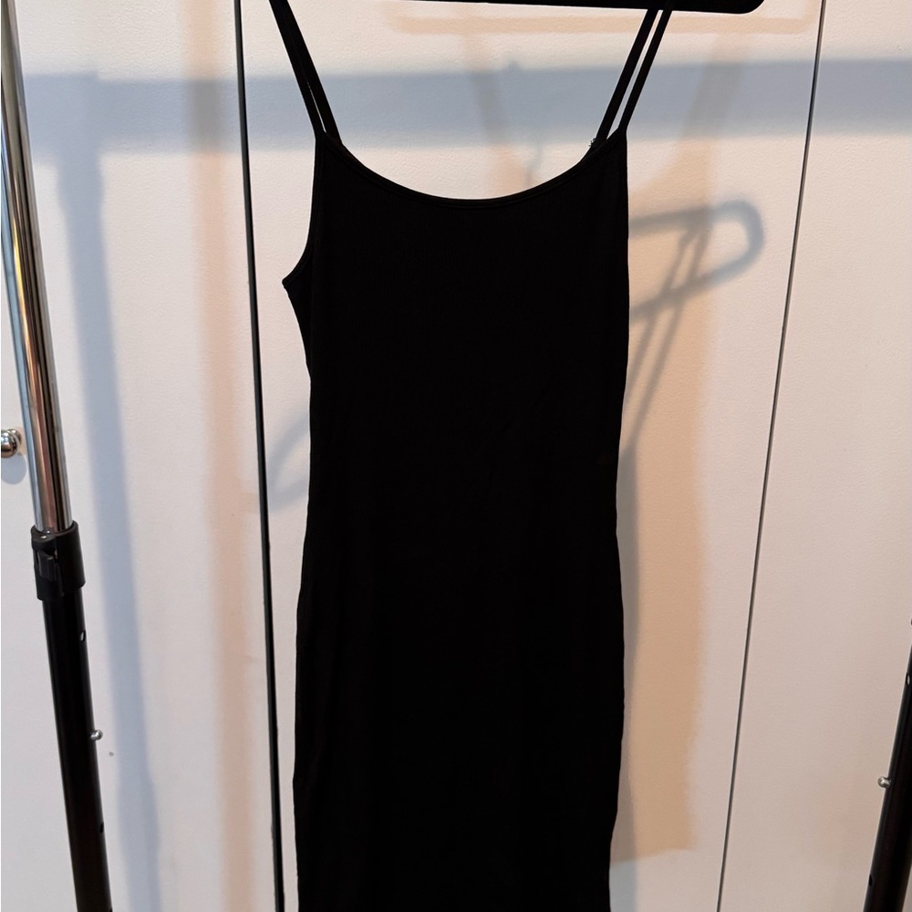 Ribbed Black MiniDress